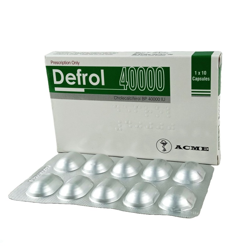 Defrol Capsule, Cholecalciferol [Vitamin D3] 40000 IU