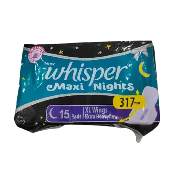 New Whisper Maxi Nights (15 Pads)