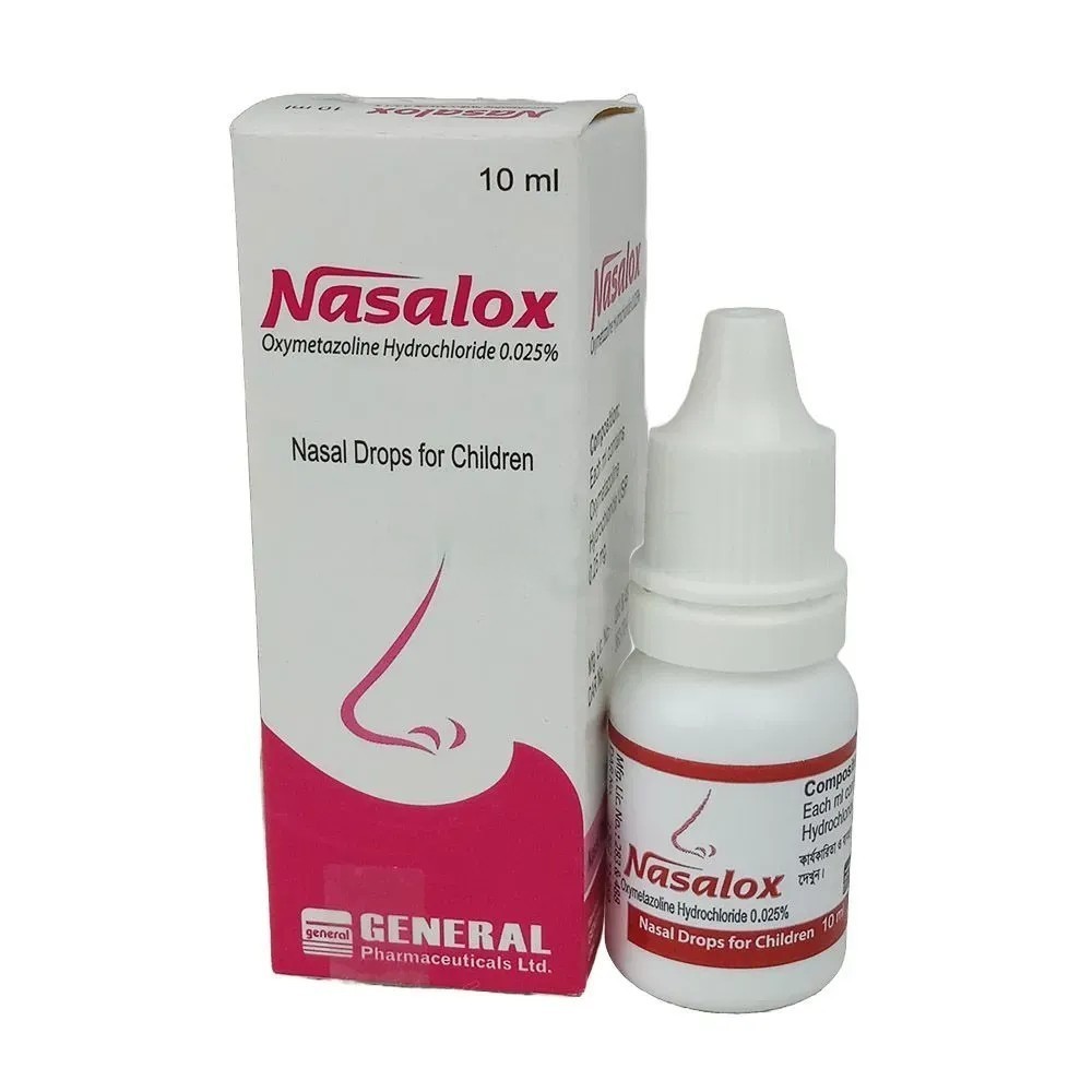 Nasalox Nasal Drop 10 ml drop, Oxymetazoline Hydrochloride 0.025%