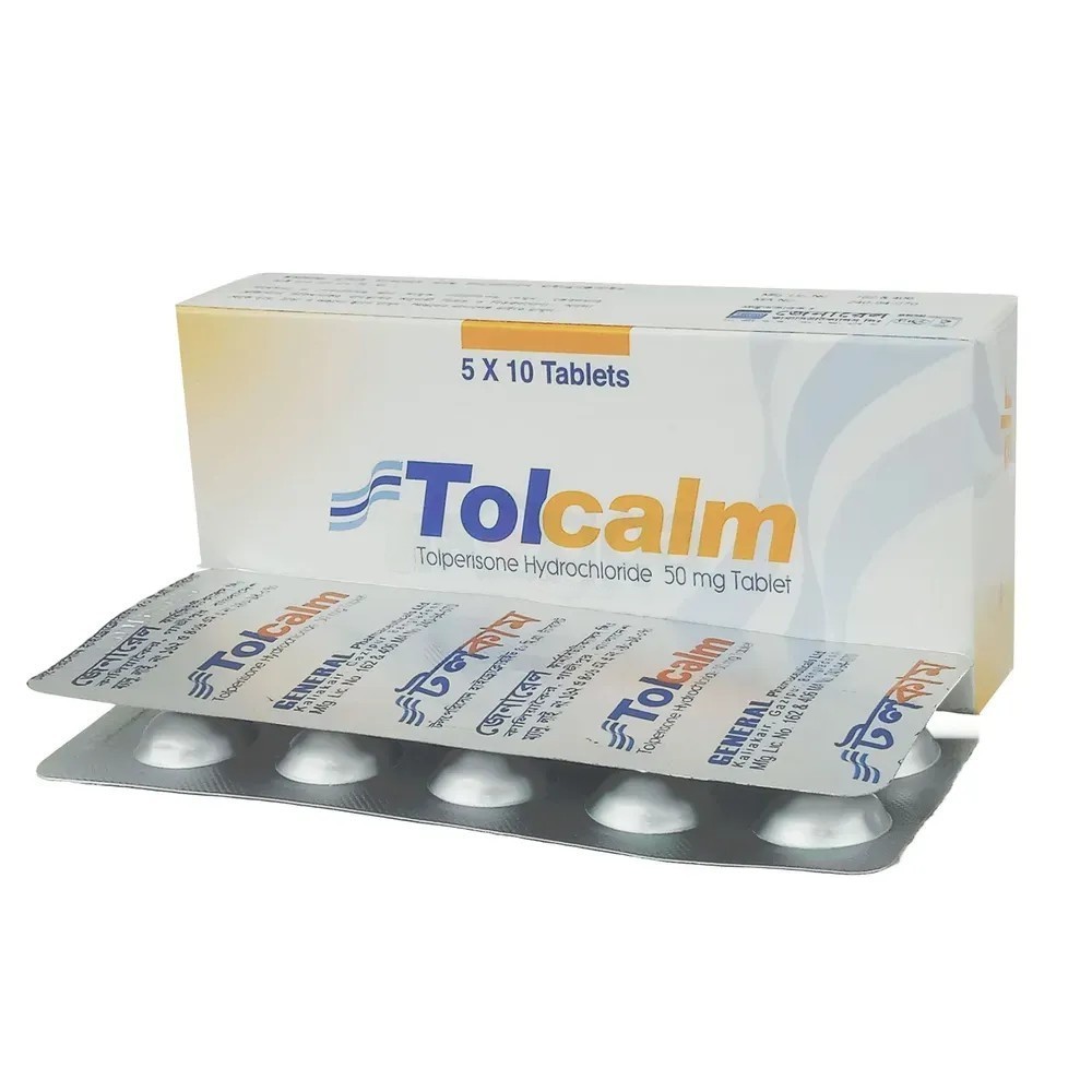 Tolcalm Tablet, Tolperisone Hydrochloride 50 mg
