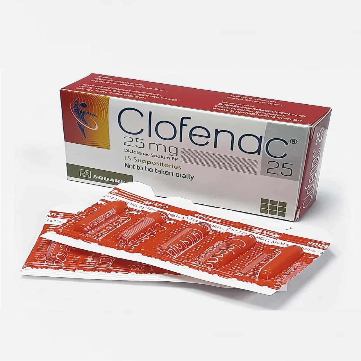 Clofenac Suppository, Diclofenac Sodium 25 mg