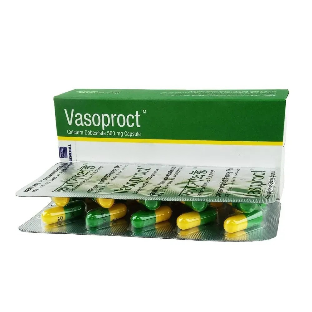 Vasoproct Capsule, Calcium Dobesilate 500 mg