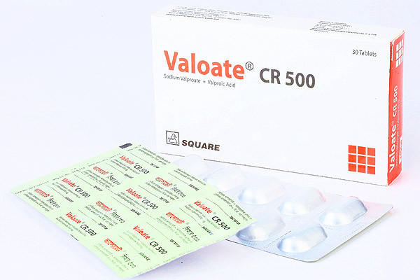 Valoate CR Tablet (Controlled Release), Sodium Valproate 500 mg