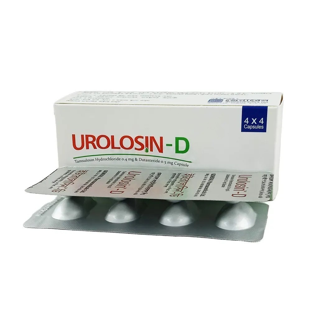 Urolosin-D Capsule, Tamsulosin Hydrochloride + Dutasteride 0.4 mg+0.5 mg