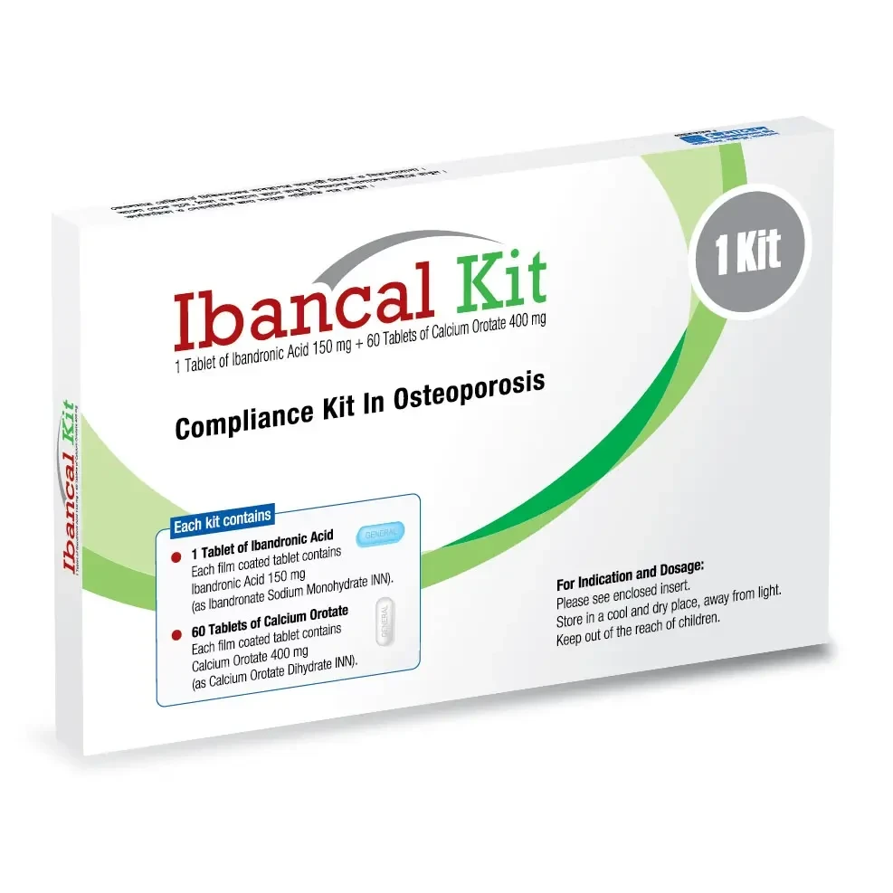 Ibancal kit Tablet, Ibandronic Acid & Calcium Orotate 150 mg & 400 mg