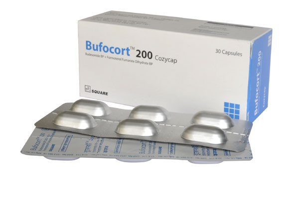 Bufocort Dry Powder Inhalation Capsule (DPI), Budesonide + Formoterol Fumarate 200 mcg+6 mcg