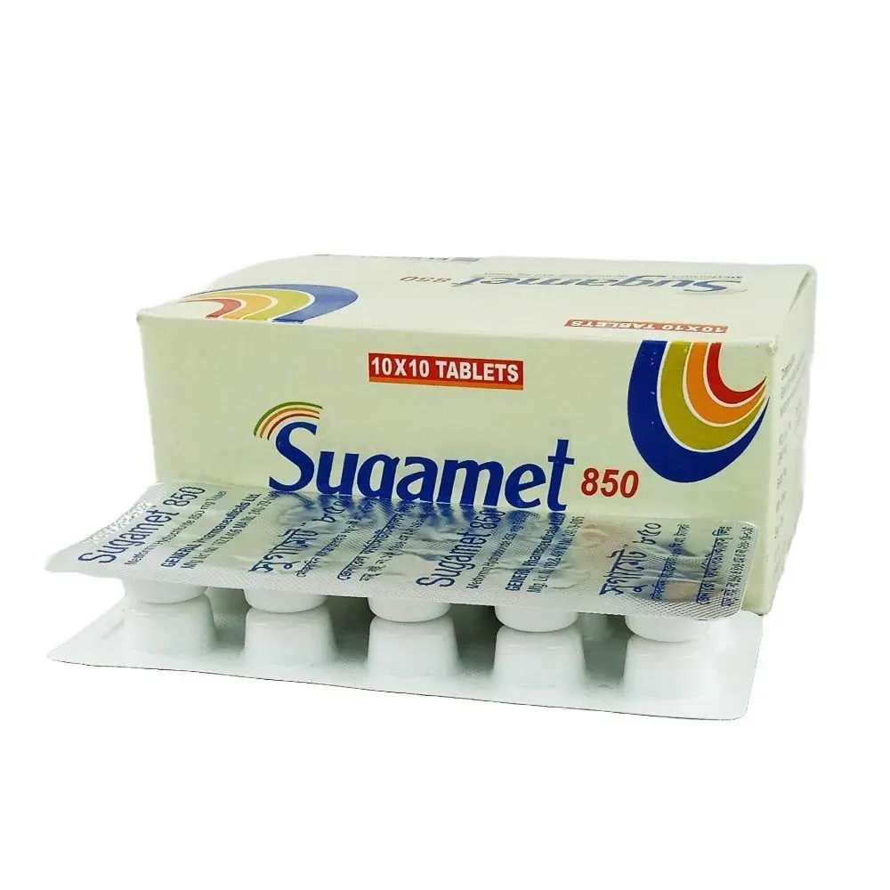 Sugamet Tablet, Metformin Hydrochloride 850 mg