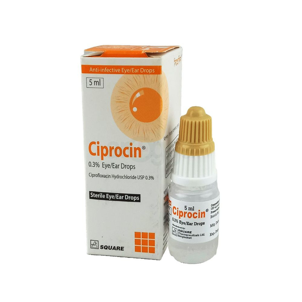 Ciprocin Ophthalmic Solution 5ml, Ciprofloxacin 0.3%