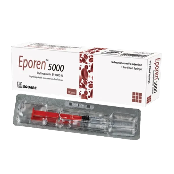 Eporen IV/SC Injection, Erythropoietin Alfa 5000 IU