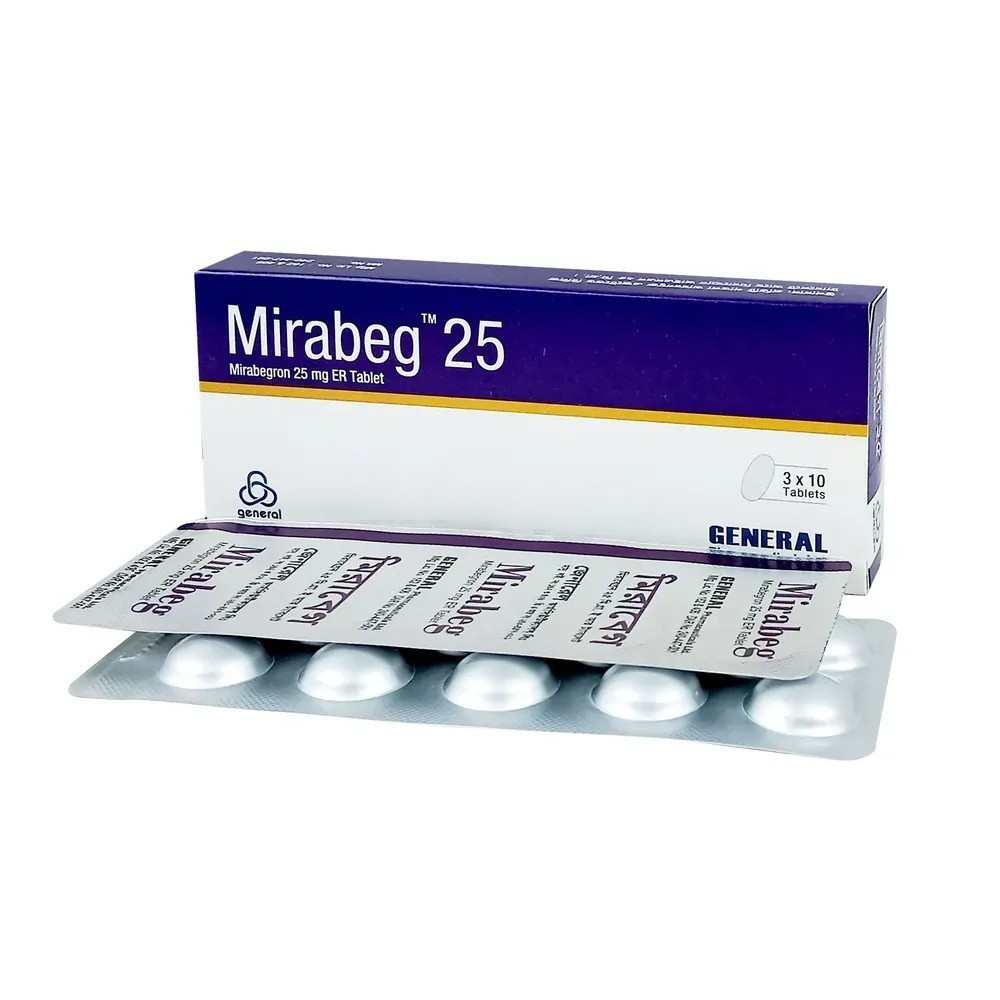 Mirabeg ER Tablet (Extended Release), Mirabegron 25 mg