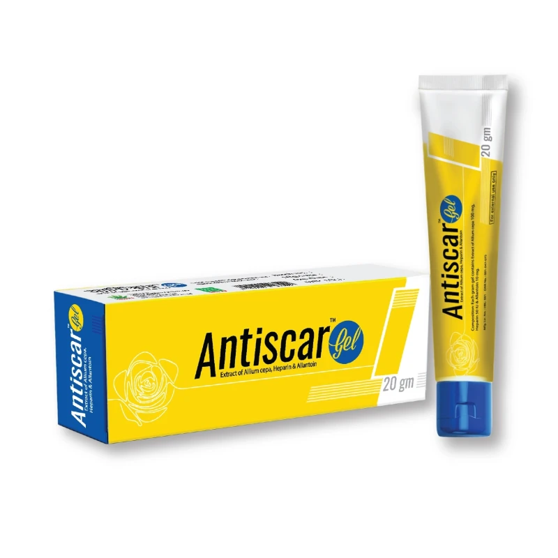Antiscar Topical Gel, Allium cepa + Heparin + Allantoin 100 mg+50 IU+10 mg, 20gm