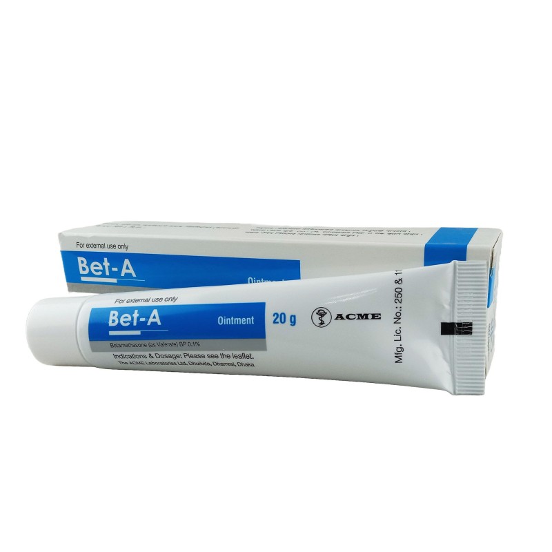 Bet-A Ointment 20gm tube, Betamethasone Valerate 0.1%