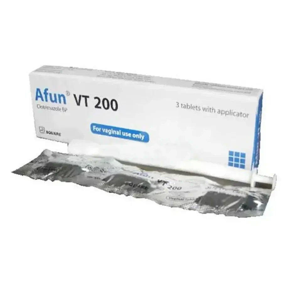 Afun VT Vaginal Tablet, Clotrimazole 200 mg