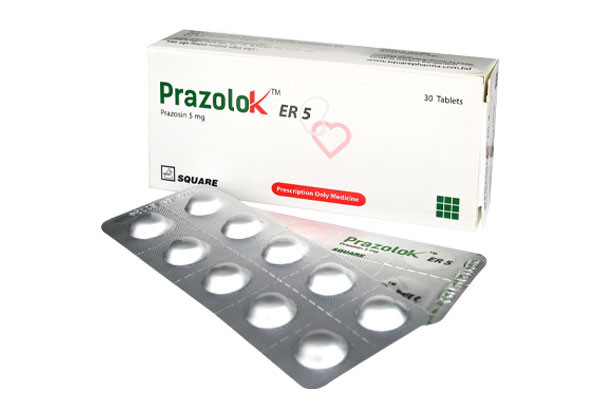 Prazolok ER Tablet (Extended Release), Prazosin Hydrochloride 5 mg