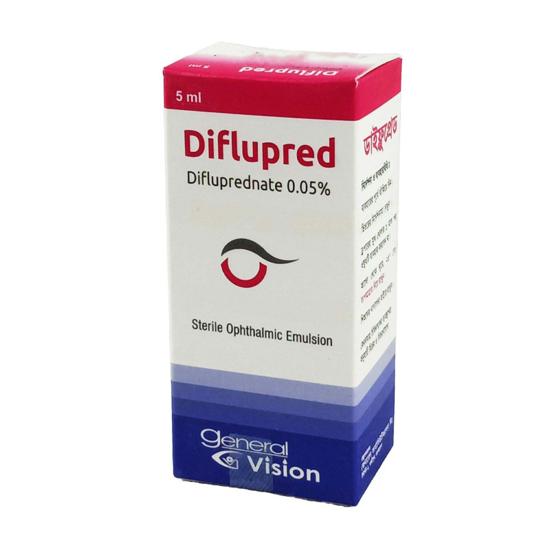 Diflupred Ophthalmic Emulsion 5 ml drop, Difluprednate 0.05%