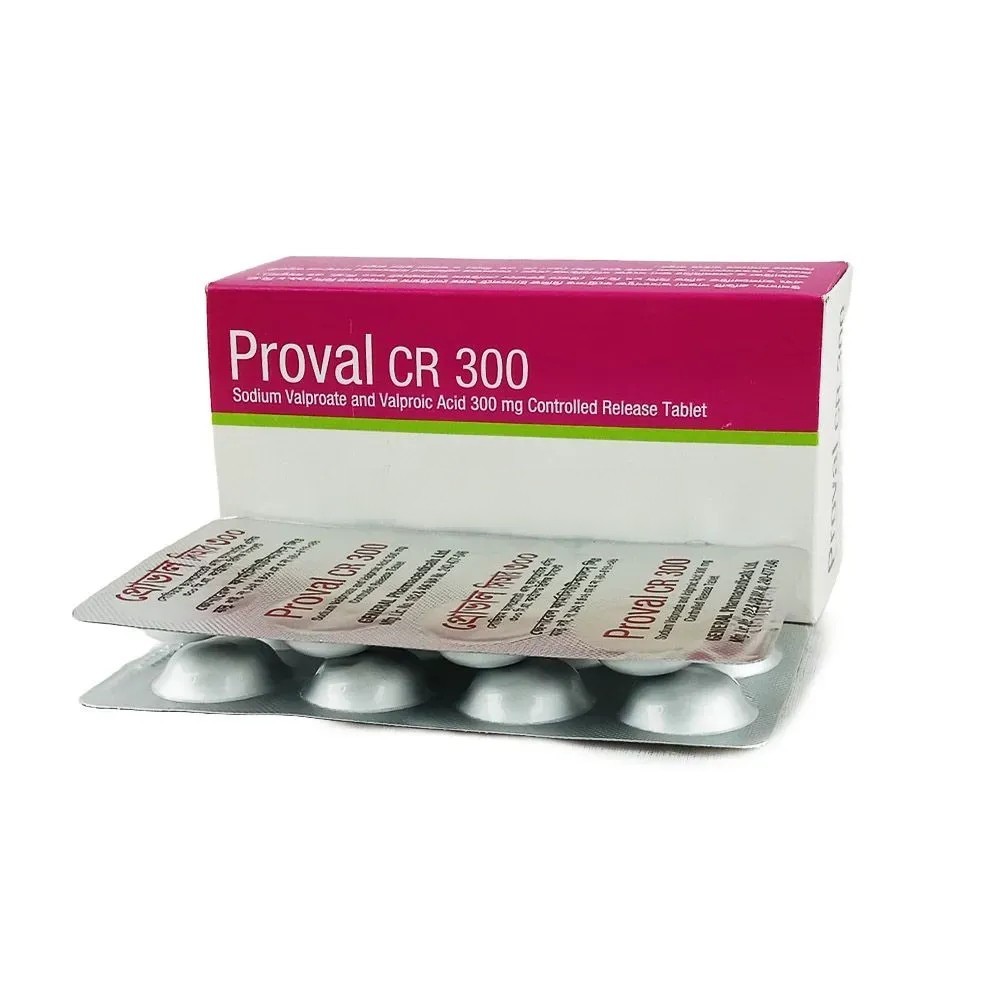 Proval CR Tablet (Controlled Release, Sodium Valproate 300 mg