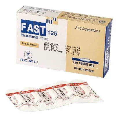 Fast Suppository, Paracetamol 125 mg