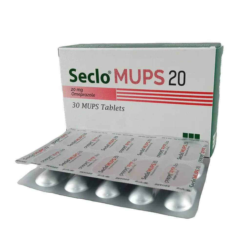 Seclo MUPS MUPS Tablet, Omeprazole 20 mg