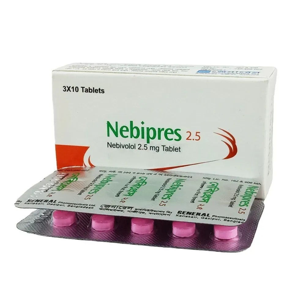 Nebipres Tablet, Nebivolol Hydrochloride 2.5 mg