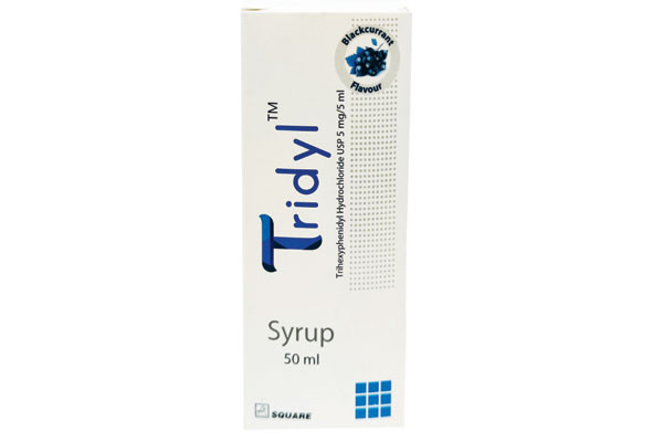 Tridyl Syrup 50 ml, Trihexyphenidyl Hydrochloride 5 mg/5 ml