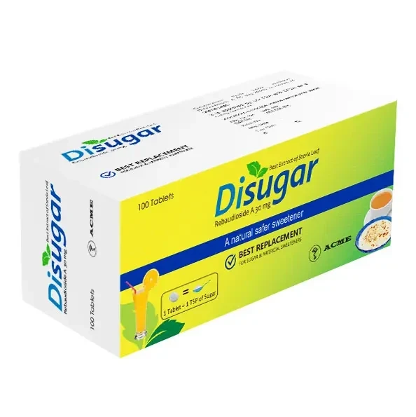 Disugar Tablet (10 tablets Strip), Rebaudioside A [extract of stevia leaf] 30 mg