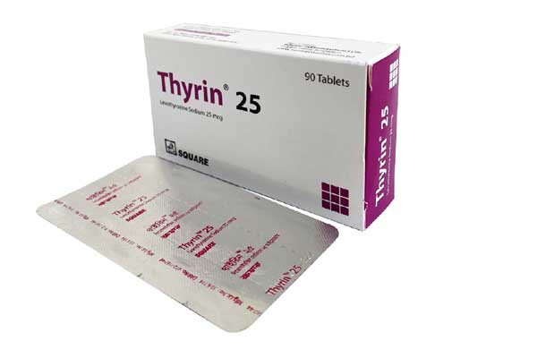 Thyrin Tablet, Levothyroxine Sodium 25 mcg