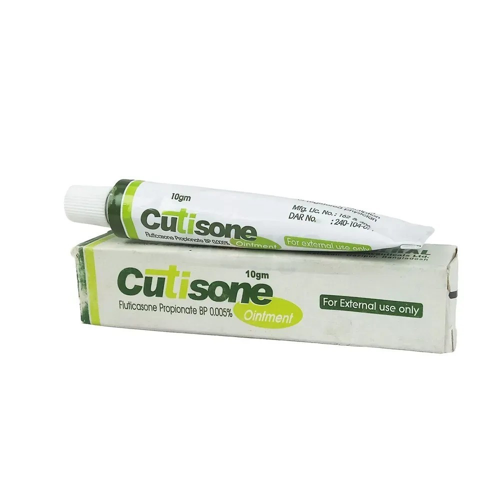 Cutisone Ointment 10 gm tube, Fluticasone Propionate 0.005%