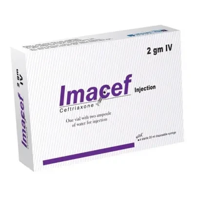 Imacef IV Injection, Ceftriaxone Sodium 2 gm/vial
