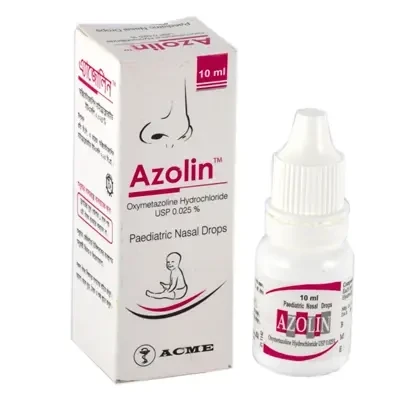 Azolin Nasal Drop 10 ml drop, Oxymetazoline Hydrochloride 0.025%