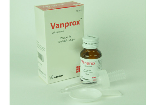 Vanprox Pediatric Drops 15 ml bottle, Cefpodoxime Proxetil 20 mg/ml