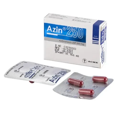 Azin Capsule, Azithromycin Dihydrate 250 mg