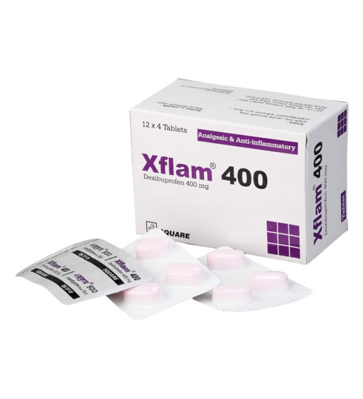 Xflam Tablet, Dexibuprofen 400 mg