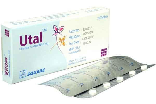 Utal Tablet, Ulipristal Acetate [For uterine fibroids] 5 mg
