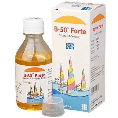 B-50 Forte Syrup, Vitamin B complex (5 mg+2 mg+2 mg+20 mg)/5 ml, 200ml