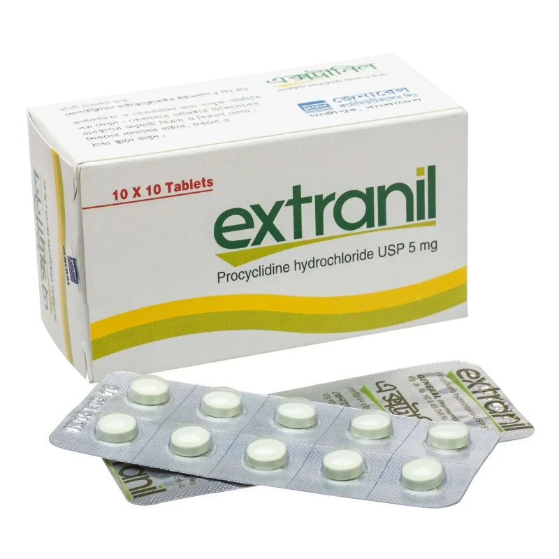 Extranil Tablet, Procyclidine Hydrochloride 5 mg