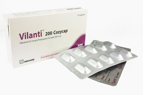 Vilanti Dry Powder Inhalation Capsule (DPI), Vilanterol Trifenatate + Fluticasone Furoate 25 mcg+200 mcg