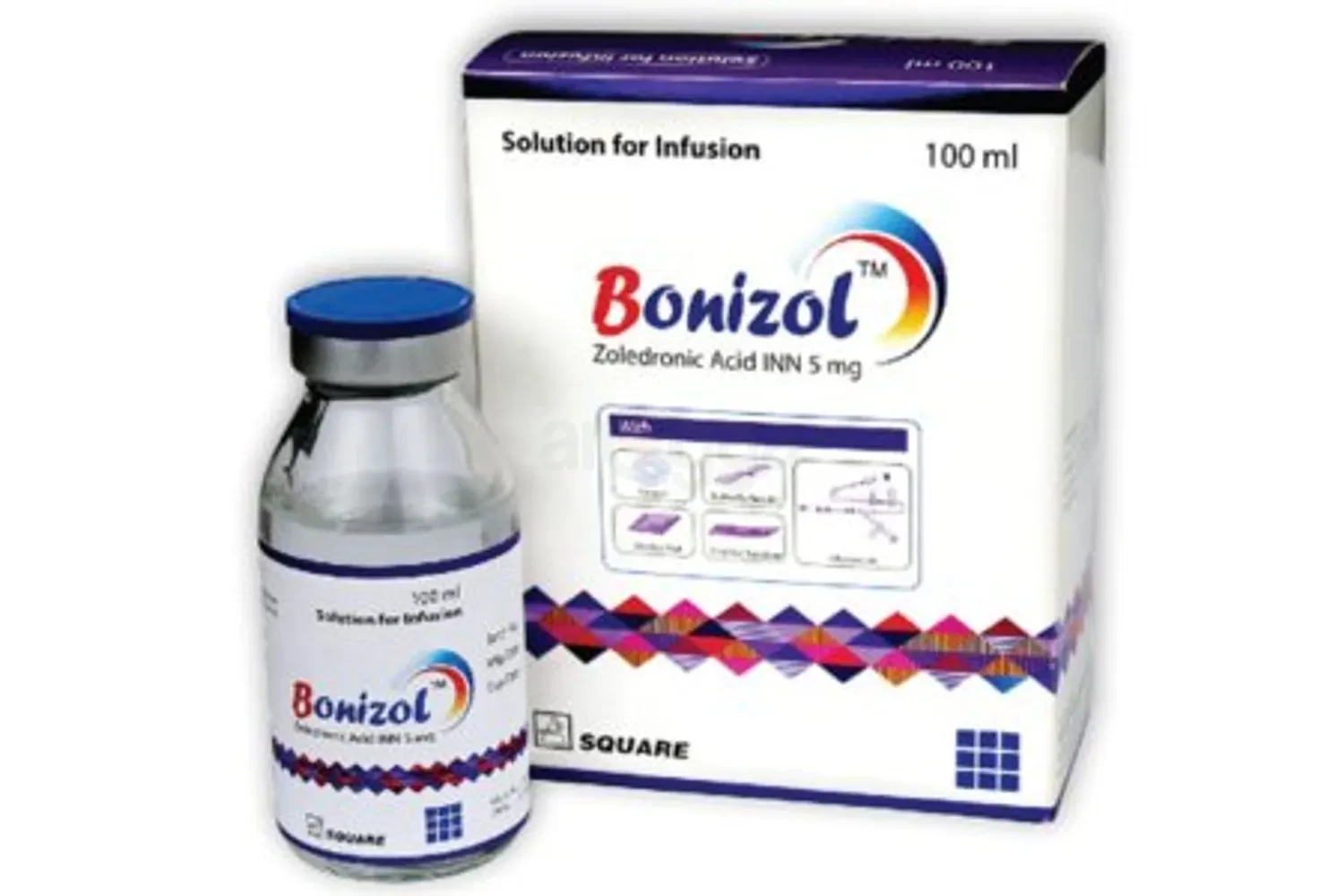 Bonizol IV Infusion, Zoledronic Acid [For osteoporosis] 5 mg/100 ml