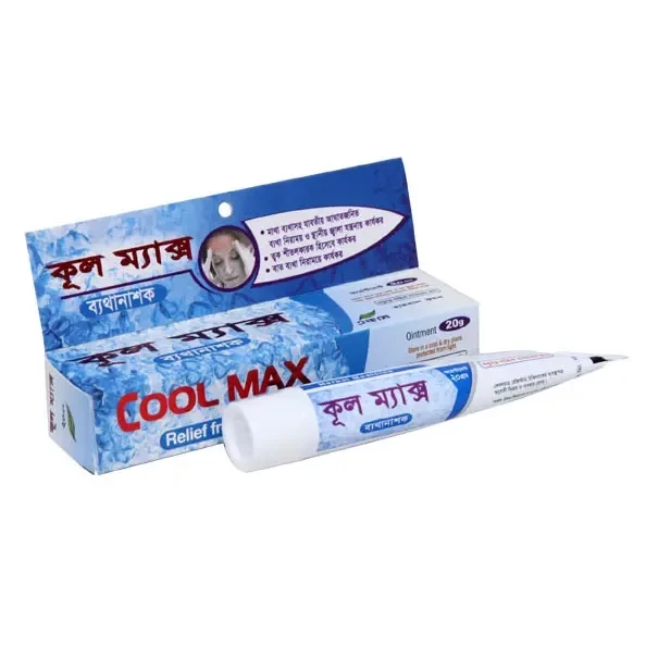 Cool max Ointment 20 gm tube, Mentha + Cinnamomum + Gaultheria + Capsicum