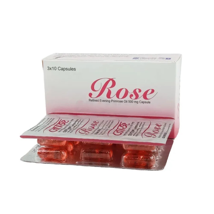 Rose Capsule, Evening primrose oil 500 mg