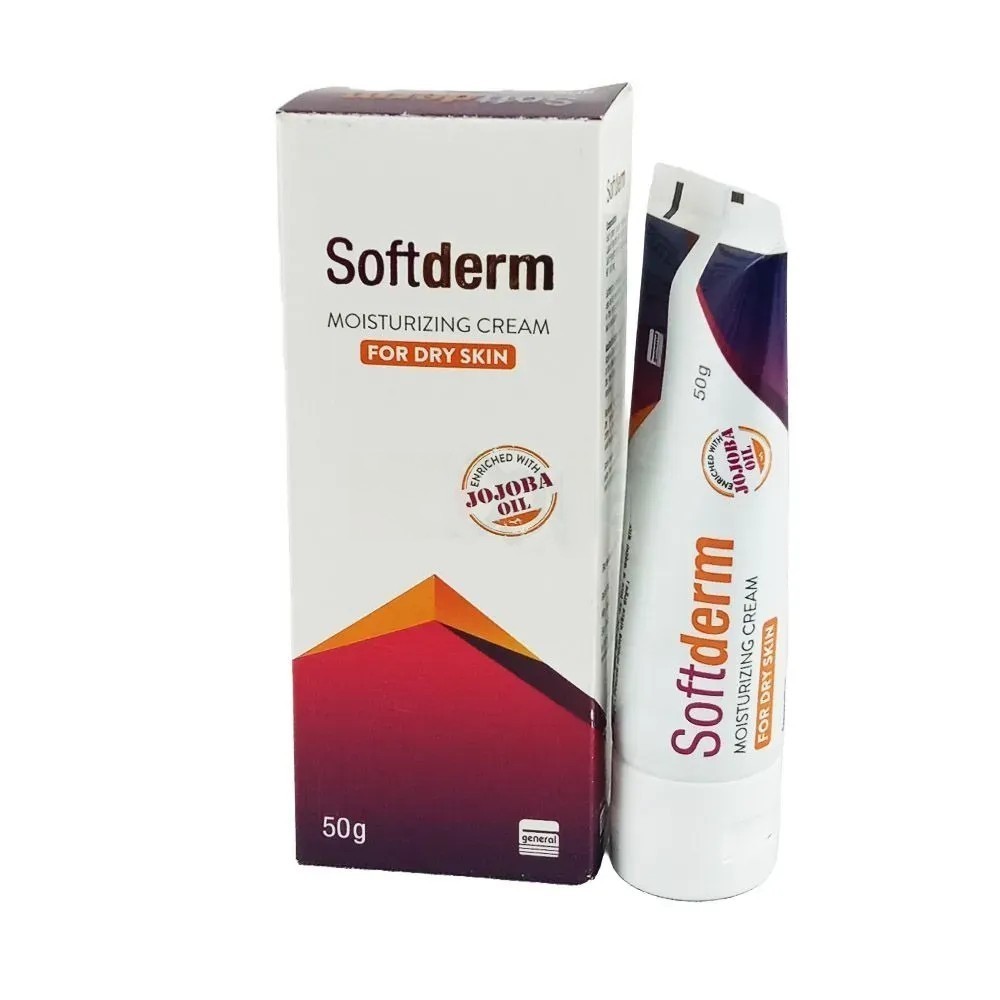 Softderm Cream 50 gm tube, Light Liquid Paraffin + White Soft Paraffin + Glycerine 10%+5%+10%