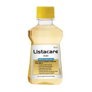 Listacare Gold Mouthwash 250ml bottle, Menthol + Thymol + Eucalyptol + Methyl Salicylate