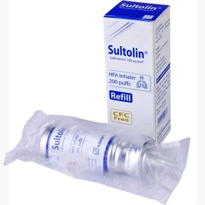 Sultolin Metered-Dose Inhaler (MDI) 200 metered dodes( Refill), Salbutamol 100 mcg/puff