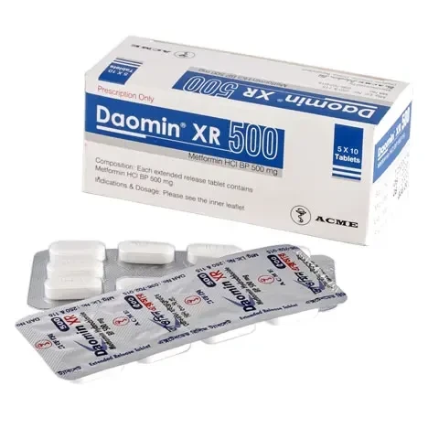 Daomin XR Tablet (Extended Release), Metformin Hydrochloride 500 mg