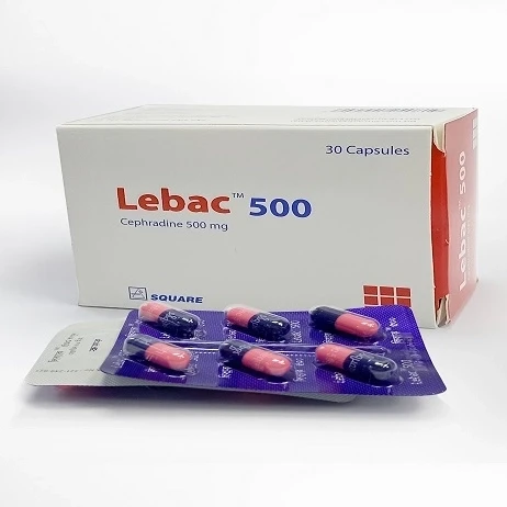Lebac Capsule, Cephradine 500 mg