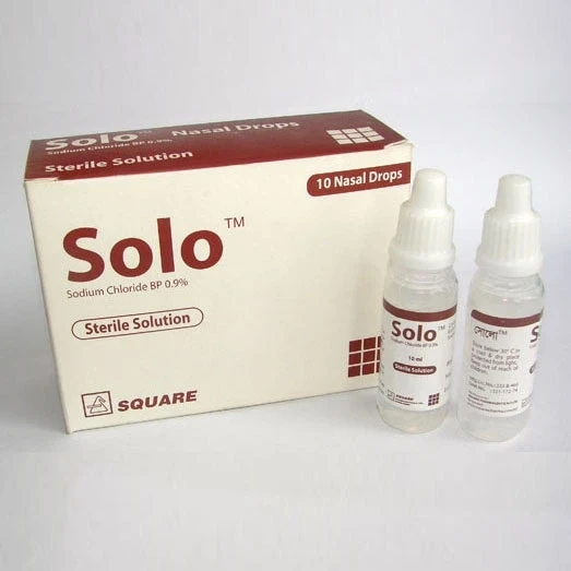 Solo Nasal Drop 10ml, Sodium Chloride 0.9%
