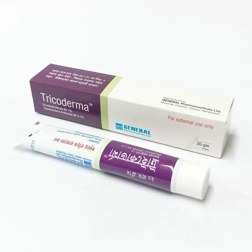 Tricoderma Cream 20 gm tube, Econazole Nitrate + Triamcinolone Acetonide 1%+0.1%