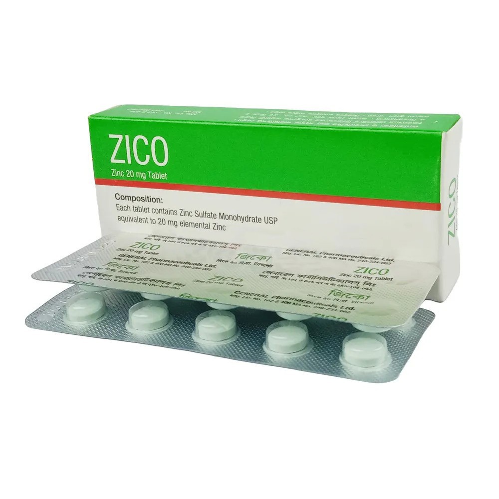 Zico Tablet, Zinc Sulfate Monohydrate 20 mg