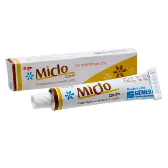 Miclo Cream 10 gm tube, Clobetasone Butyrate 0.05%