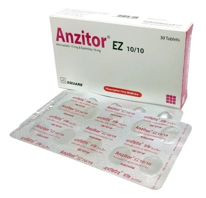 Anzitor EZ Tablet,  Atorvastatin + Ezetimibe 10 mg+10 mg