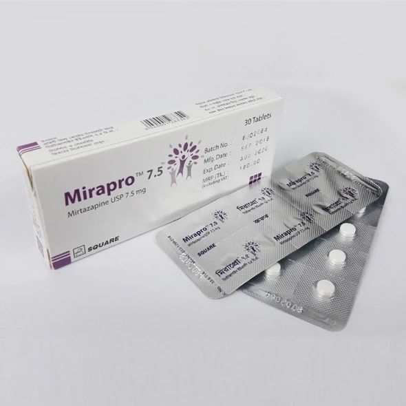 Mirapro Tablet, Mirtazapine 7.5 mg